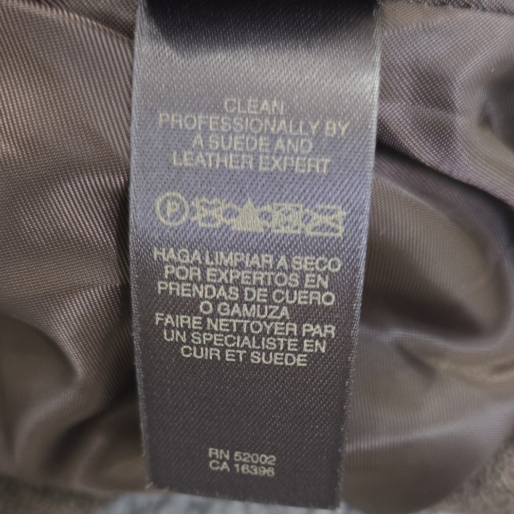Liz Claiborne Genuine Suede Leather Blazer Jacket Brown Size Medium Y2K - Picture 9 of 9